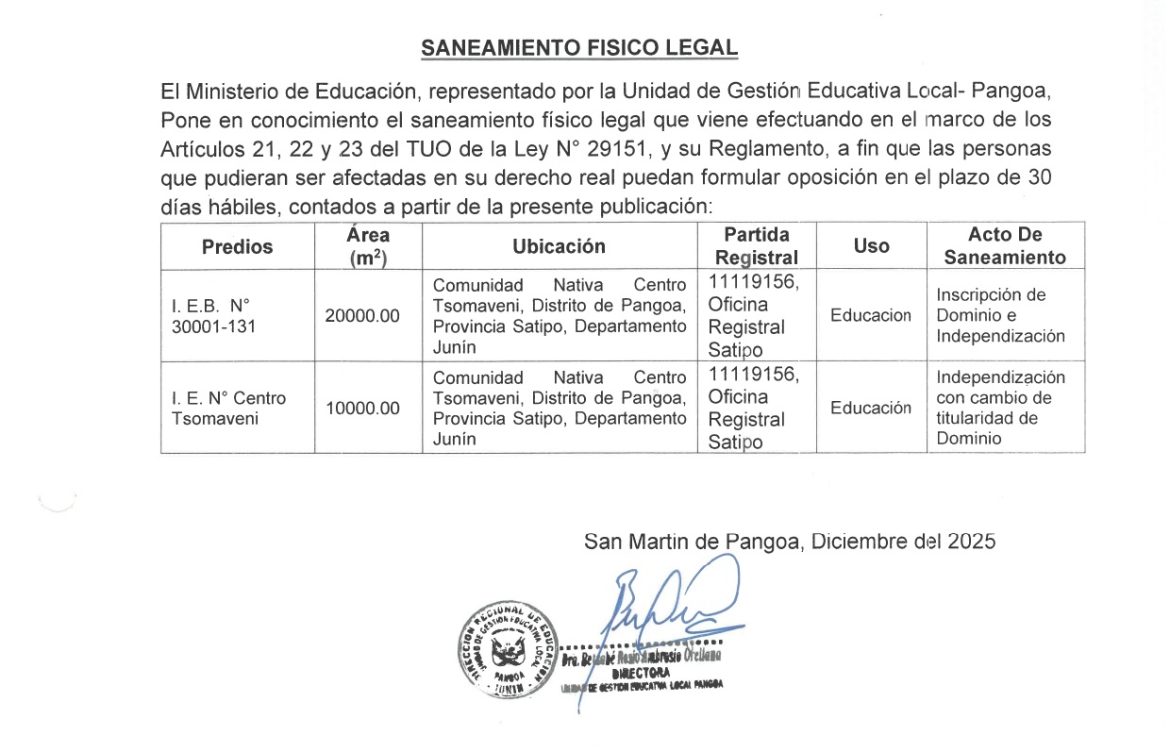 SANEAMIENTO FISICO LEGAL
